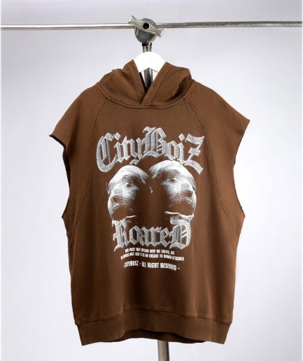 CB ARMLESS HOODIE (Brown)