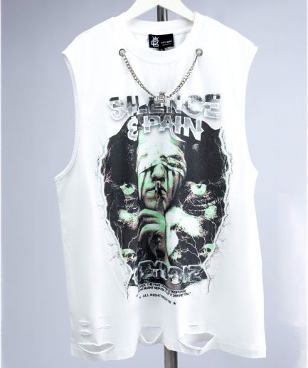 CB SP Armless Tee (White Acid Wash)