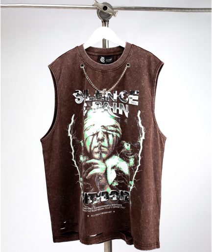 CB SP Armless Tee (Brown Acid Wash)