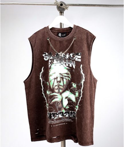 CB SP Armless Tee (Brown Acid Wash)