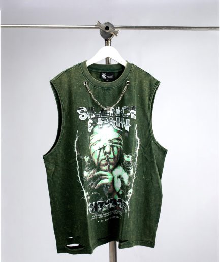 CB SP Armless Tee (Green Acid Wash)