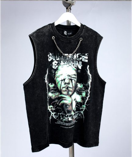 CB SP Armless Tee (Black Acid Wash)