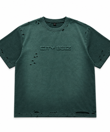 CB ACID WASH EMBOSSED TEE